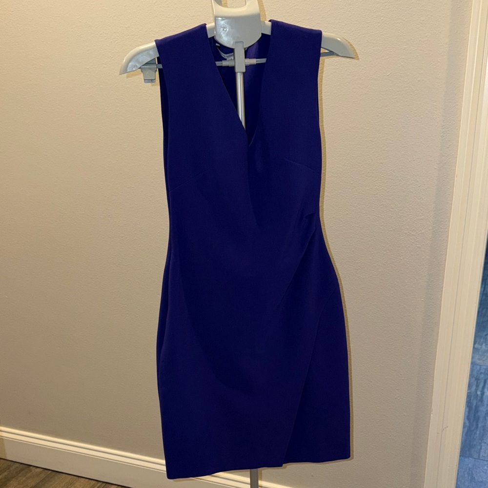 Diane Von Furstenberg Elegant Deep Purple Midi Dress - Picture 5 of 11